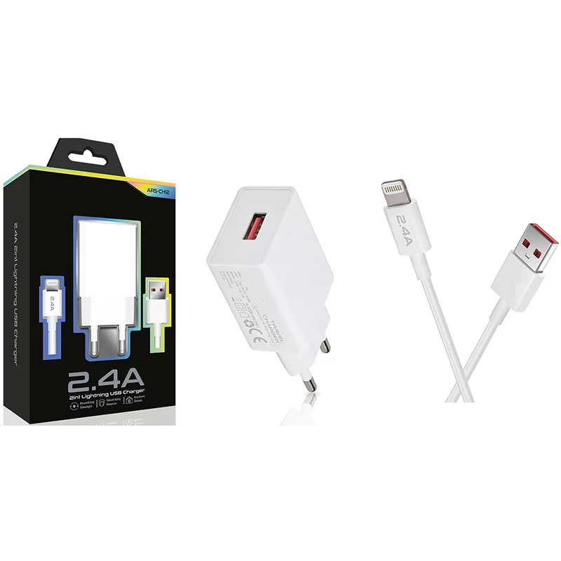 Auris Şarj Aleti Takım İphone Ligtning 2.4A - ARS-CH12