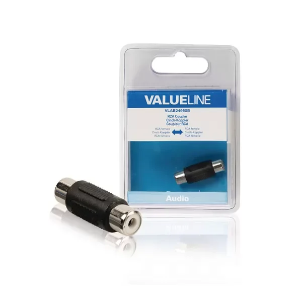 Valuelıne Ses Bağlantı Rca Erkek  Kalın Siyah