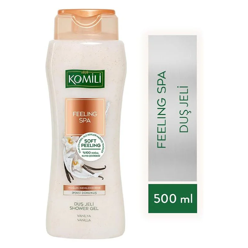 Komili Feeling Spa Vanilya Duş Jeli - Yoğun Nemlendirme - Vegan - 500 ml