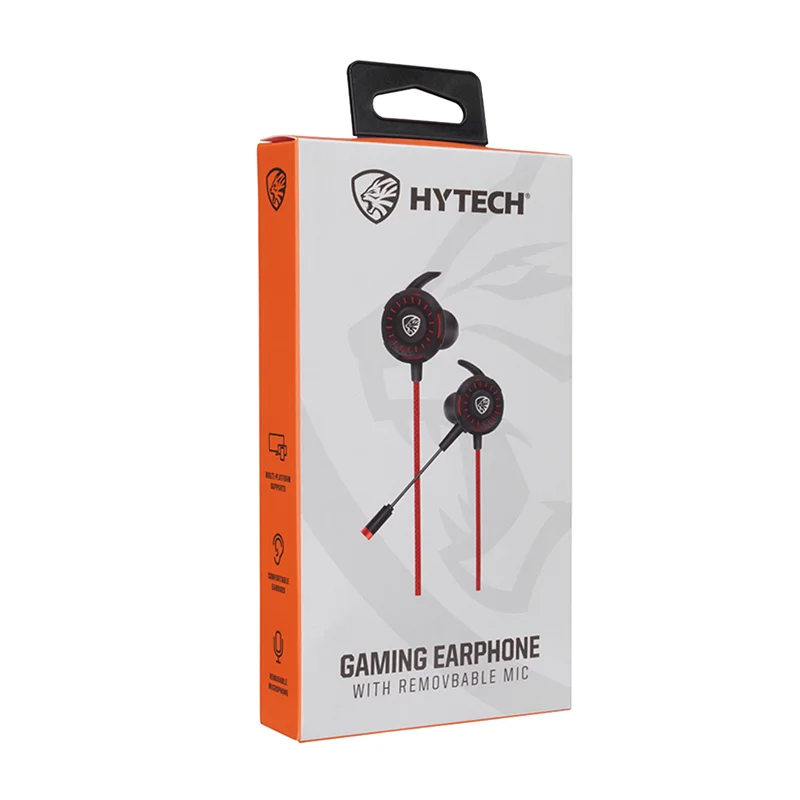 Hytech HY-GK1 3,5 Oyuncu Esnek Mikrofonlu Kırmızı Kulakiçi Kulaklık