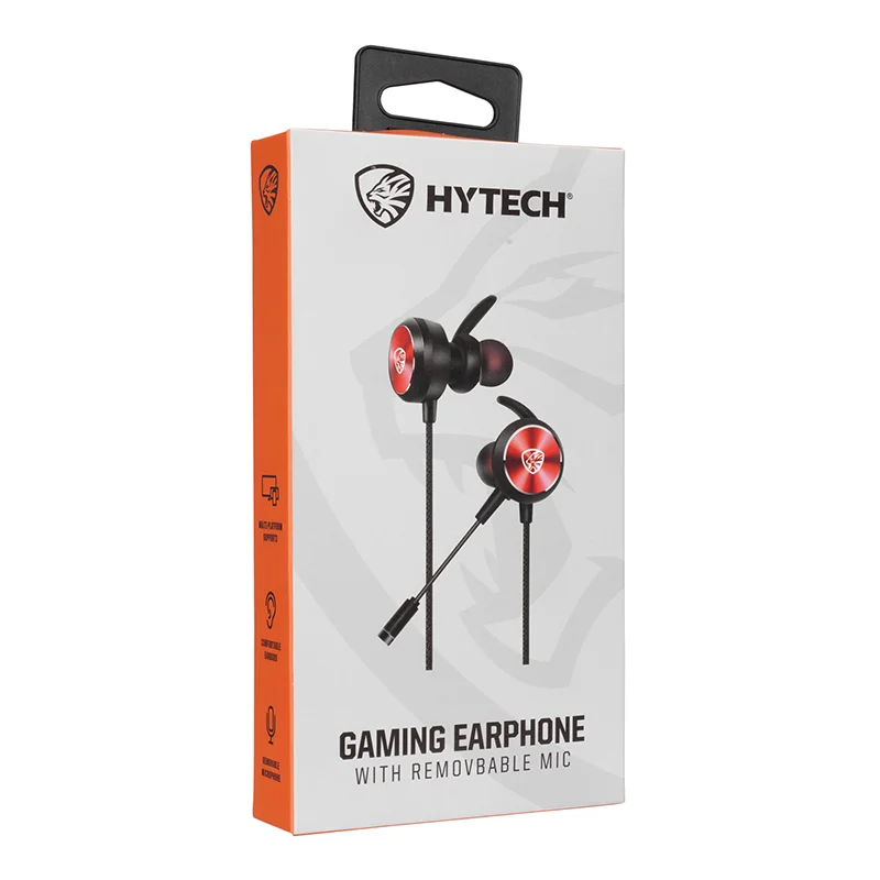 Hytech HY-GK3 3,5 Oyuncu Esnek Mikrofonlu Kırmızı Kulakiçi Kulaklık