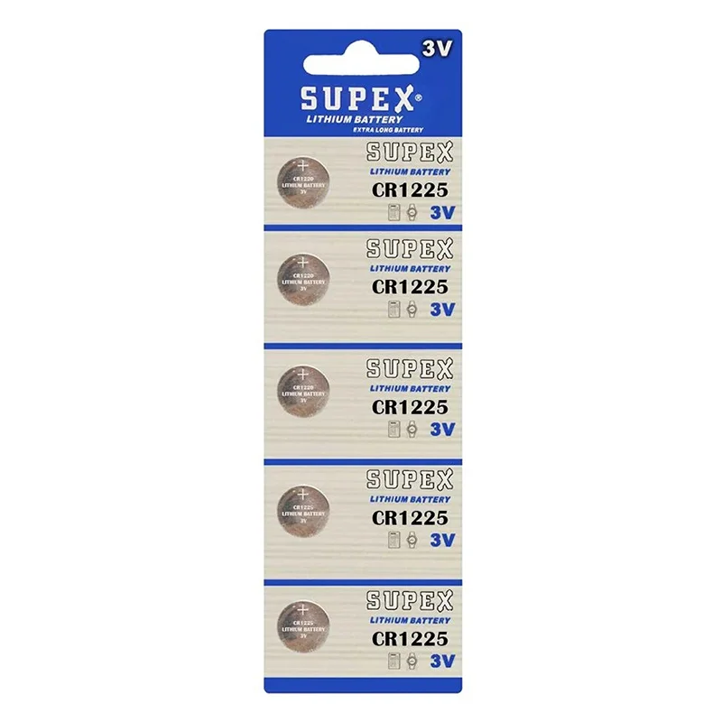 Supex CR1225-C5 3V Lityum Düğme Pil 5&amp;#39;li Paket
