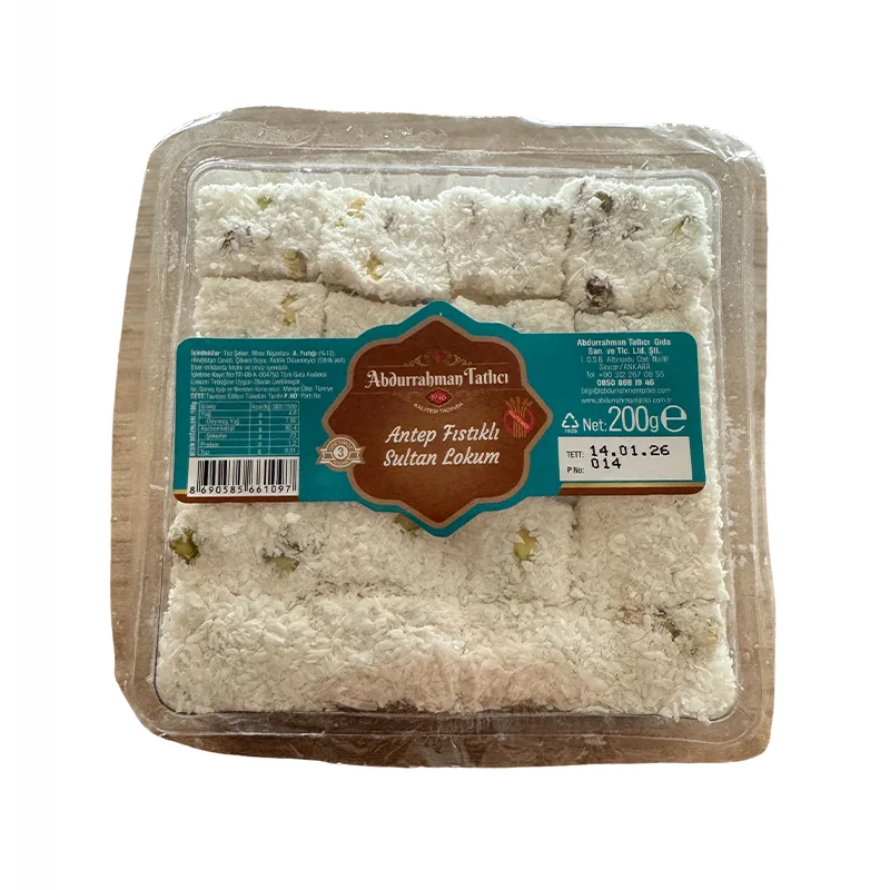 Abdurrahman Tatlıcı Antep Fıstıklı Sultan Lokumu 200 gr