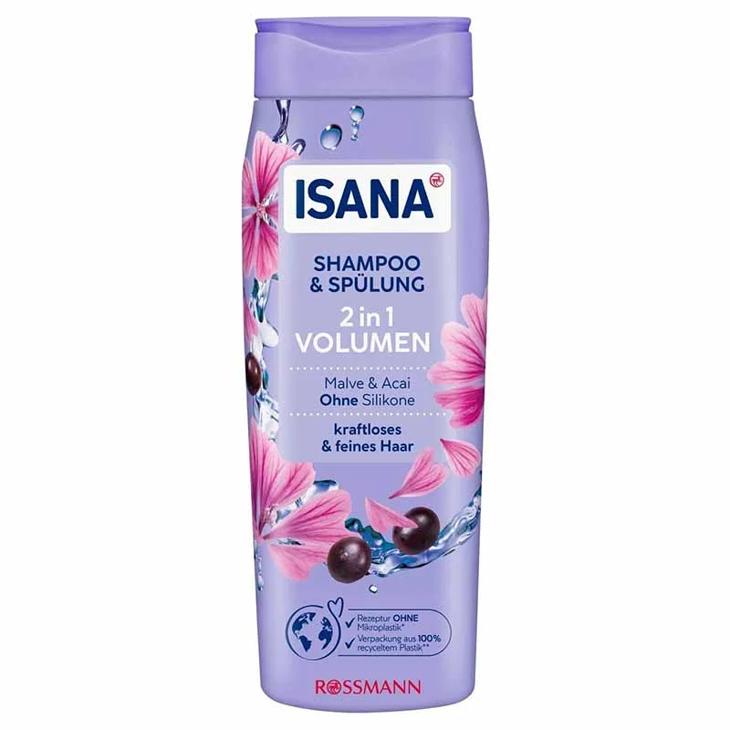 Isana Şampuan ve Saç Kremi, Ebegümeci ve Acai Çileği, 300 ml