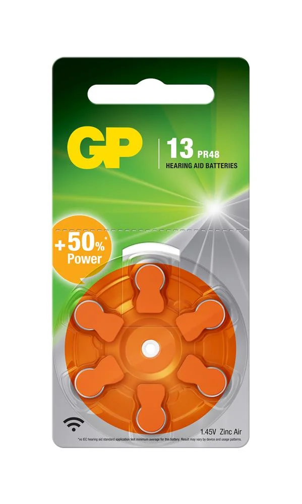 GP ZA13 1.4V Düğme Kulaklık Pili  6'lı Paket