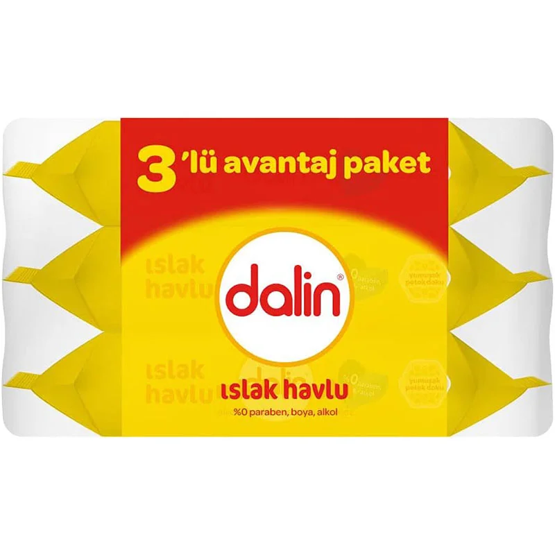Dalin Klasik Islak Havlu 3&amp;#39;lü Paket (3 x 56 Adet)