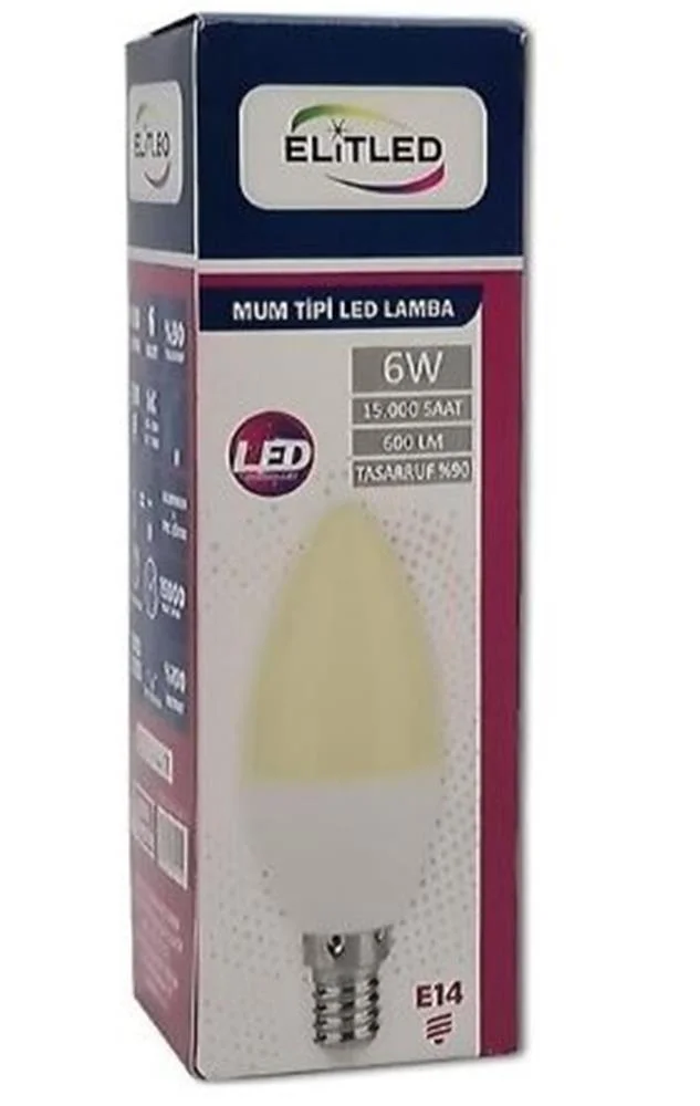 ELİTLED MUM SARI AMPUL 6W