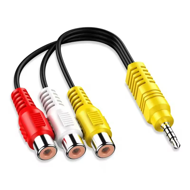 TCL için adanmış 3.5mm Jack tak RCA kablosu 3.5 Aux erkek 3 RCA dişi adaptör Mini Aux Stereo ses Video AV adaptörü kabloları
