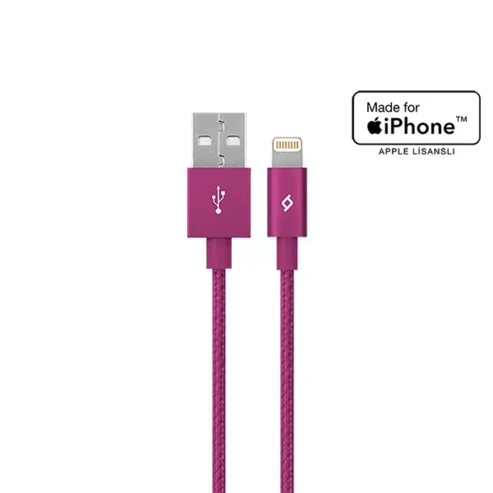 Ttec 2Dkm02P Alumicable Mfi Iph. 120Cm Şarj Kablosu Pembe