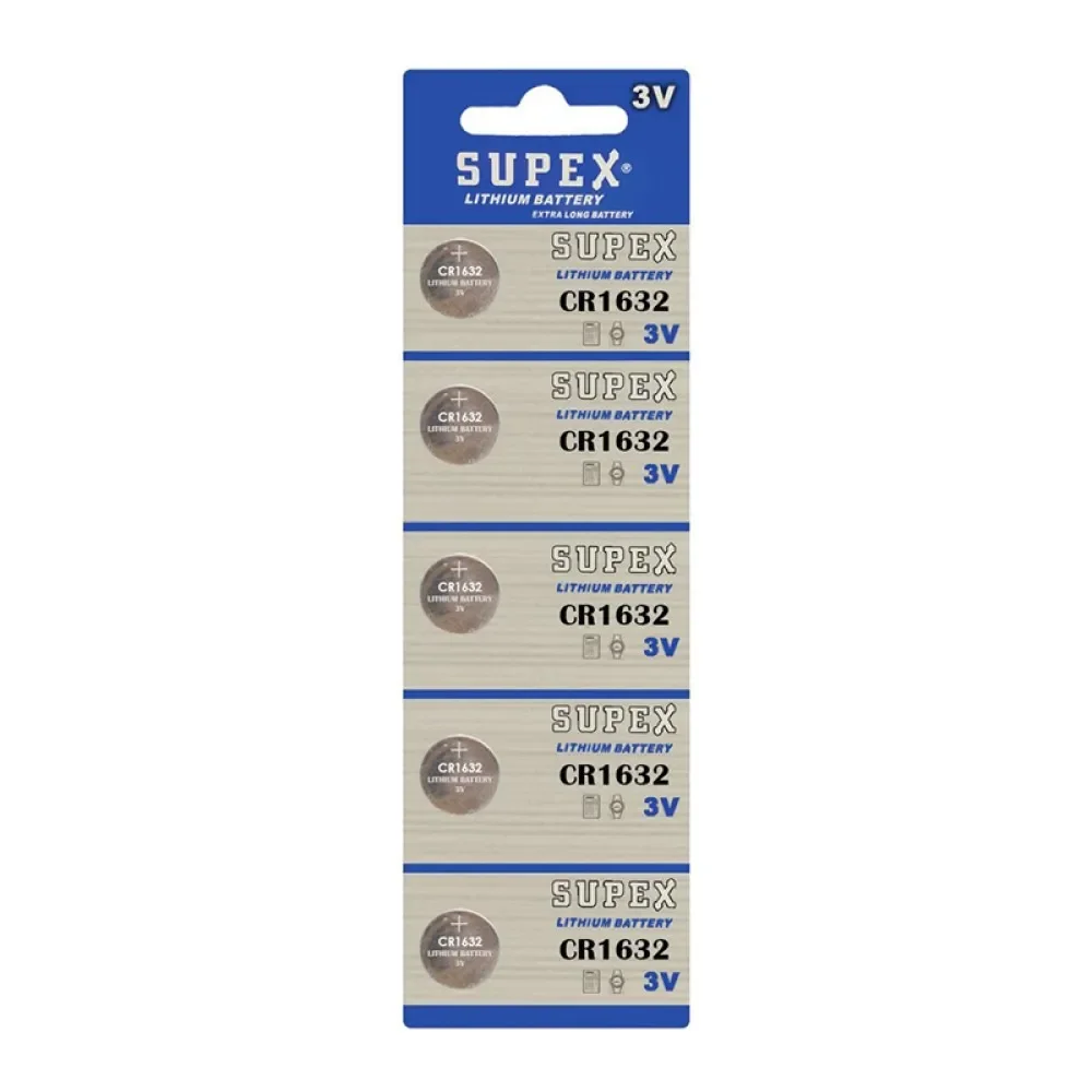Supex CR1632-C5 3V Lityum Düğme Pil 5'li Paket
