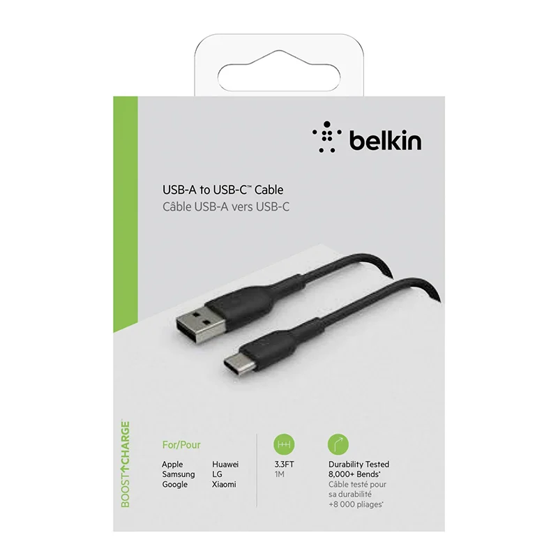 Belkin Typec Data &amp; Hızlı Şarj Kablo 1M Siyah