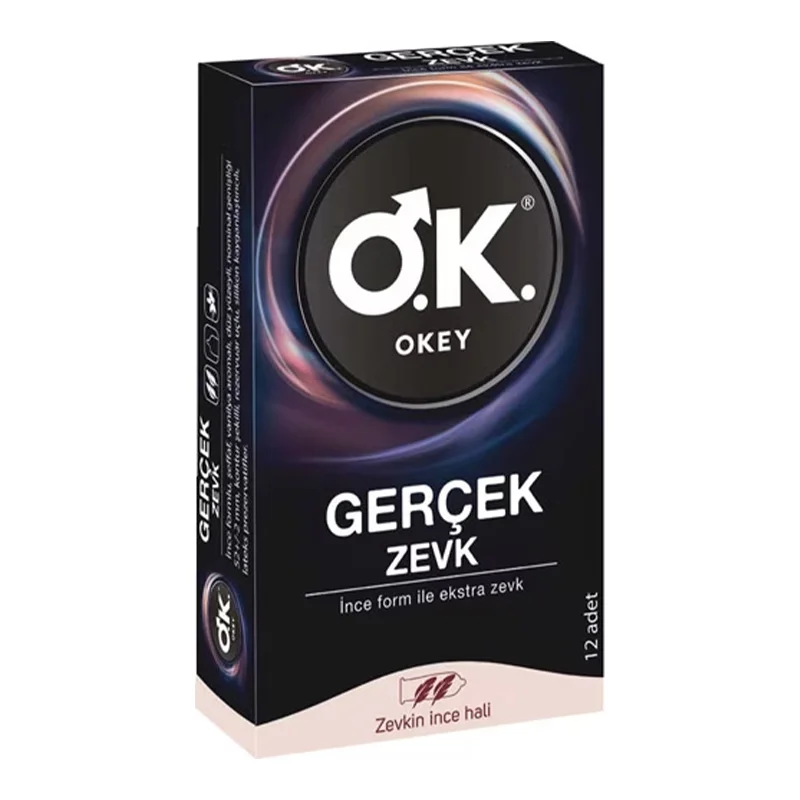 Okey Gerçek Zevk Prezervatif 12&amp;#39;li