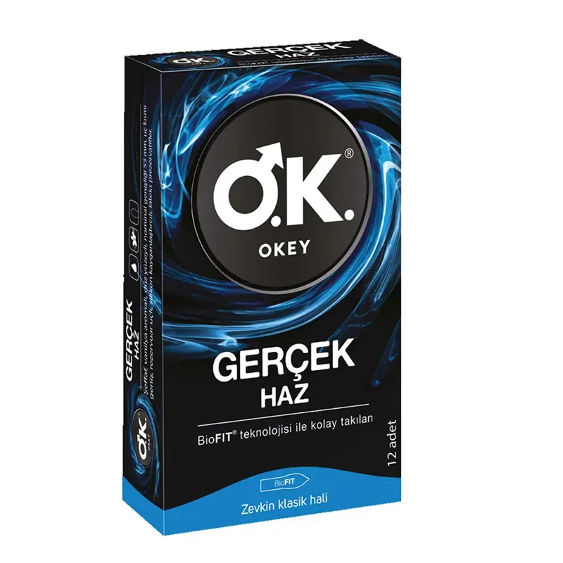 Okey Gerçek Haz Prezervatif 12&amp;#39;li