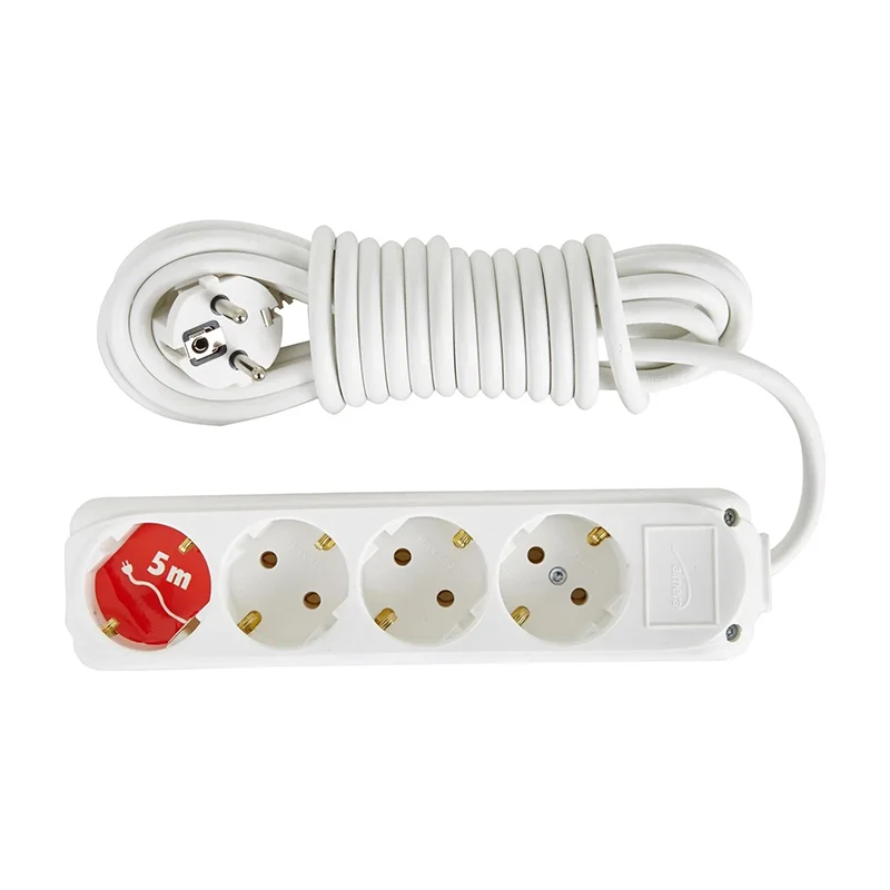 Almera 4&amp;#39;Lü Topraklı 5Mt Grup Priz