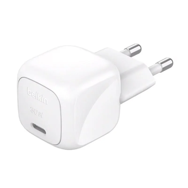 Belkin WCA008 Şarj Cihazı USB-C 30W PD &amp; PPS Teknolojili - Beyaz