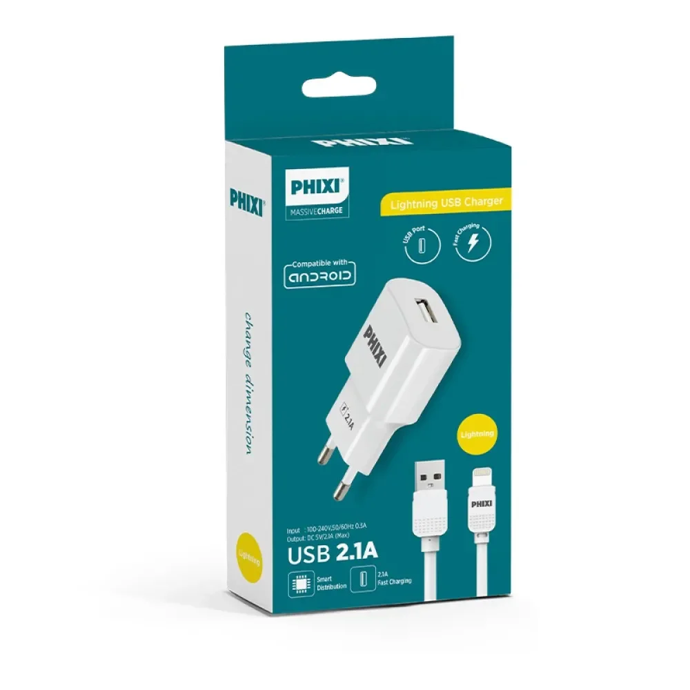 Phixi Lightning iPhone 2.1 Şarj Aleti