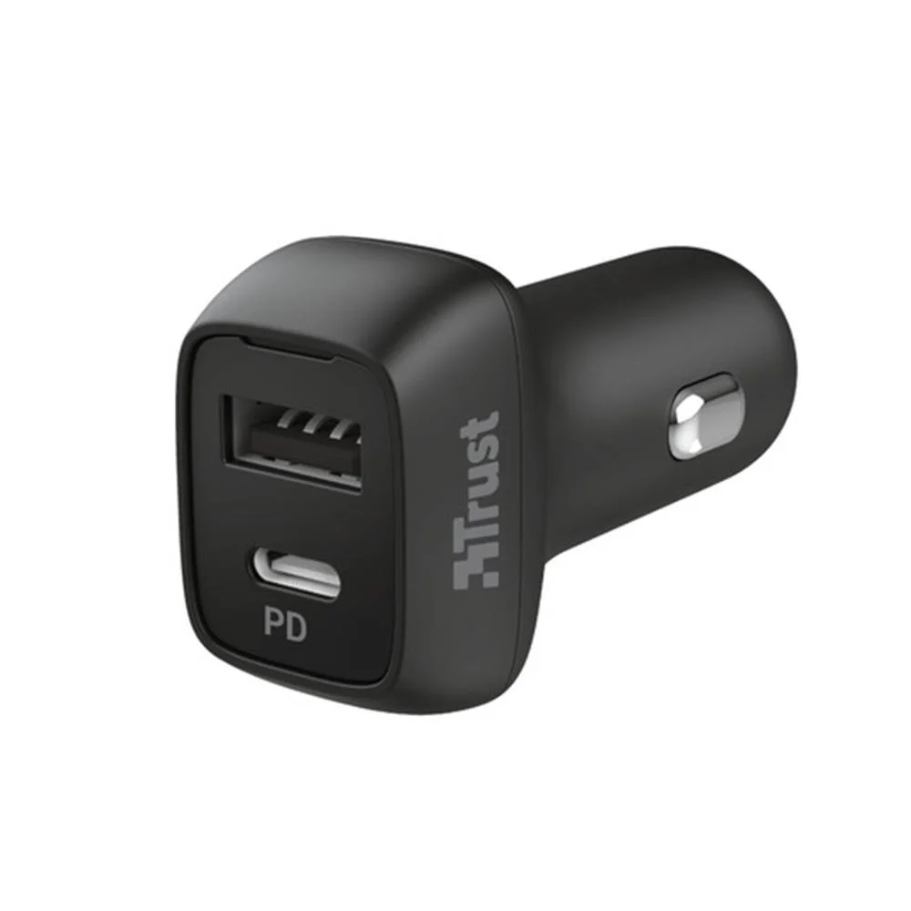 Trust Qmax 30W Ultrafast Usbc &amp; Usb Car Charger With Pd3.0 Tru23560