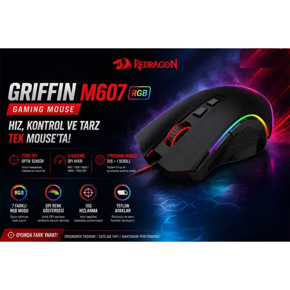 Redragon Griffin M607 RGB Gaming Mouse