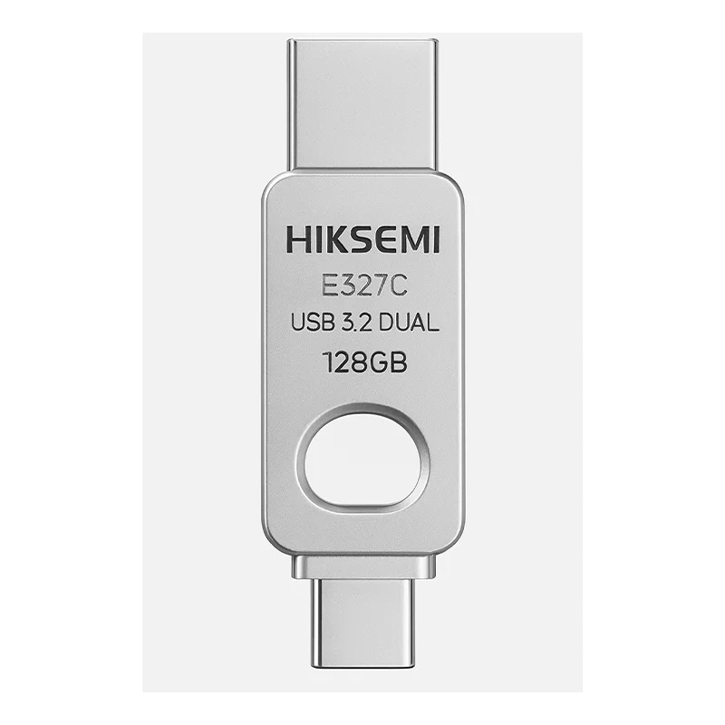 Hiksemi E327C USB 3.2 Dual 128GB Bellek Gümüş