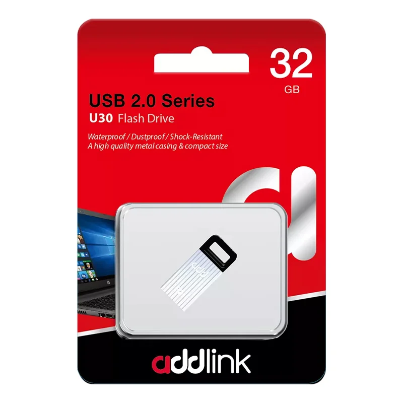 Addlink 32GB USB Flash Drive - Silver