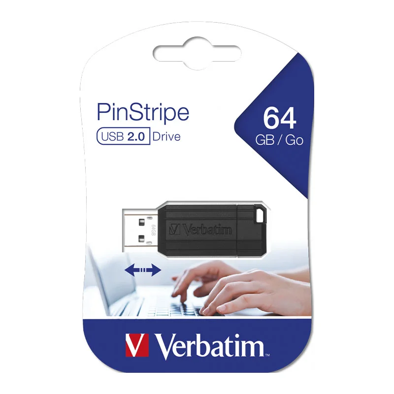 Verbatim 64 GB Siyah Çizgili USB Sürücü 49065 VM49065