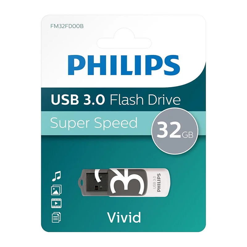 Philips USB 3.0 32GB Vivid Gölge Grisi