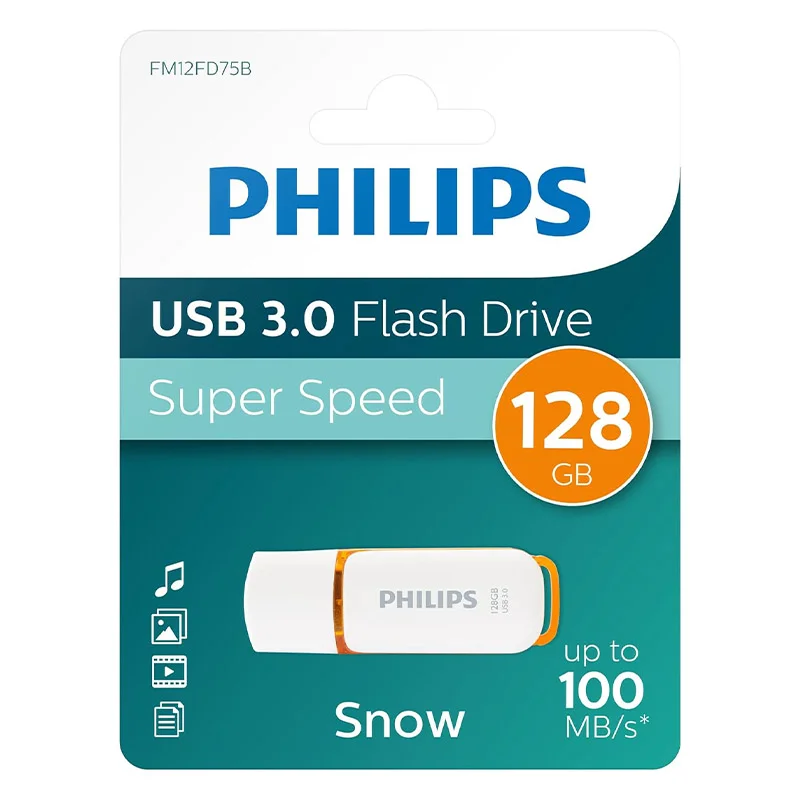 Philips Snow Edition Super Speed 3.0 USB flash sürücü, 128 GB, PC, dizüstü bilgisayar, bilgisayar veri depolama, okuma hızı 100 MB/s&amp;#39;ye kadar
