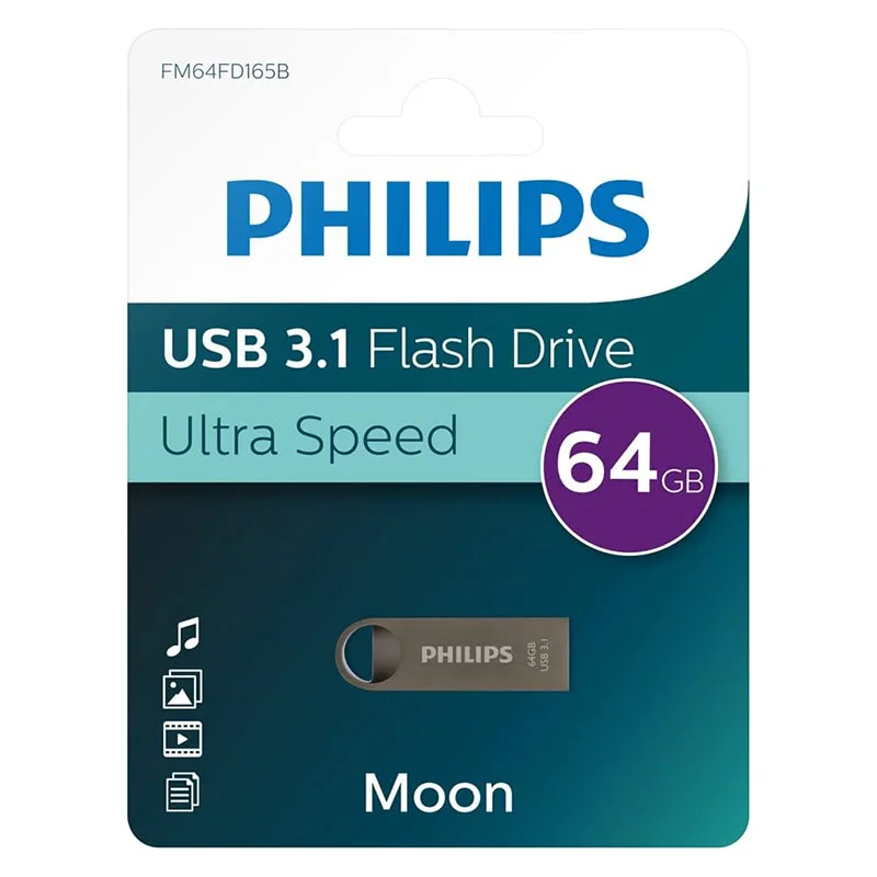 Philips Moon 64 Gb Usb 3.1 Ultra Speed Metal Usb Flash Bellek Gri