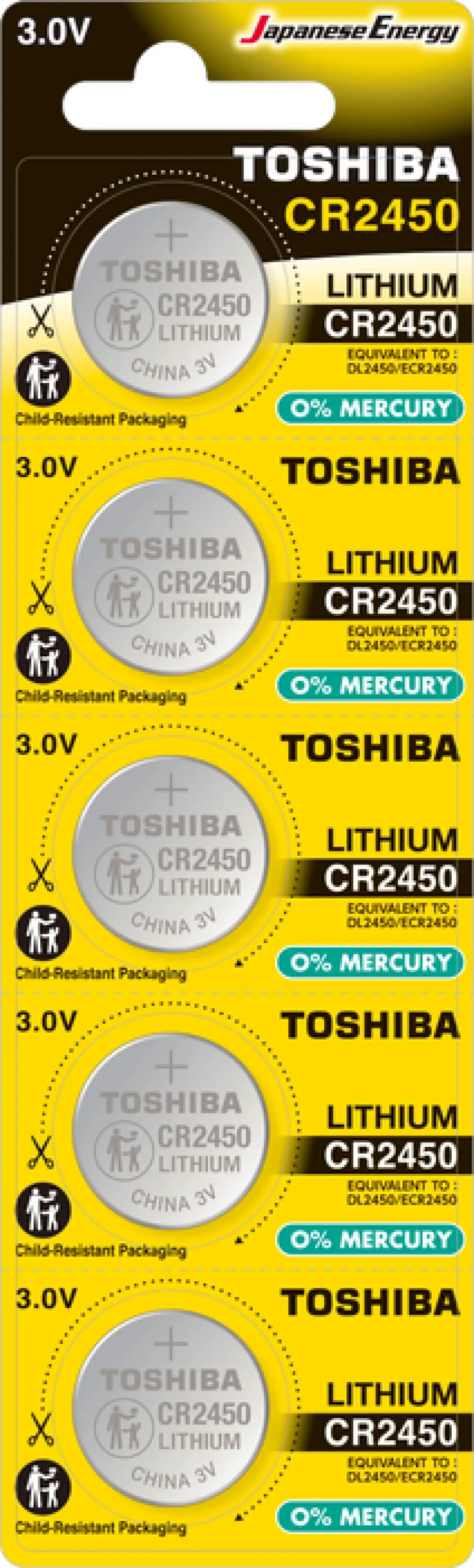 TOSHIBA CR 2450 LITHIUM 5Lİ PİL