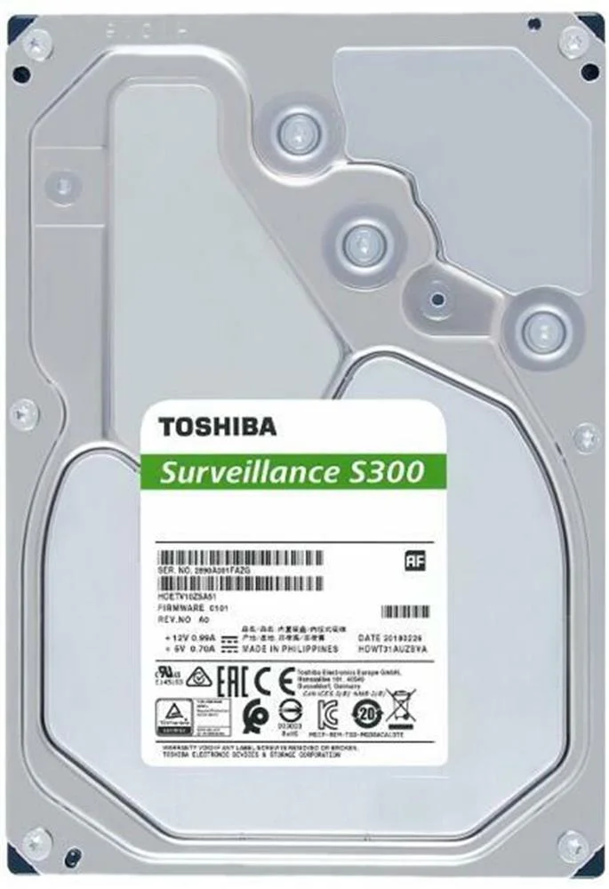 Toshiba 6TB HDWT860UZSVA 3.5 S300 5400RPM 256MB SATA3 Güvenlik 7-24 Harddisk