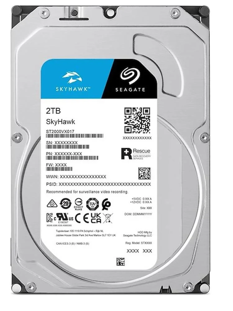 Seagate 2TB ST2000VX017 5900Rpm 256MB Harddisk 7-24 Güvenlik Diski (Koyuncu Distribitör Ürünü)