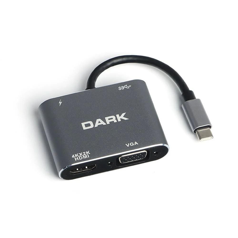 Dark DK AC U31XHDV  USB 3.1 Type-C' den 4K UHD HDMI &amp; VGA Dönüştürücü Adaptör