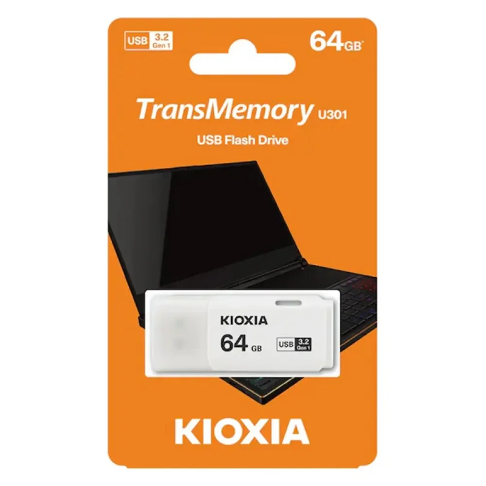Kioxia 64GB U301 Beyaz USB 3.2 Gen 1 Flash Bellek