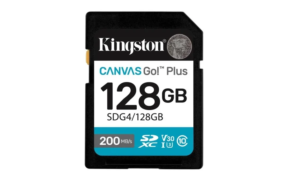 Kingston SDG4-128GB 128GB SDXC Canvas Go Plus Gen4 200MB-s C10 UHS-I U3 V30 Hafıza Kartı