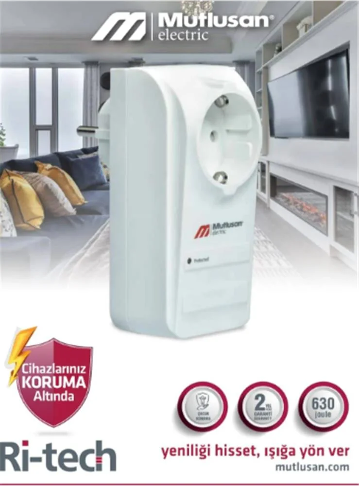 Mutlusan Tekli Şok Korumalı  Priz (001 888 100004 00 00)