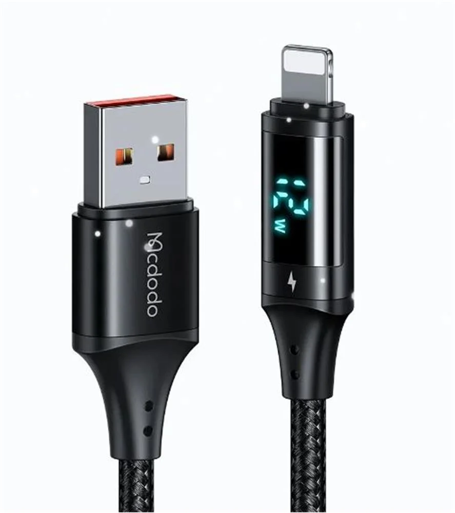 MCDODO CA-1060 DİJİTAL EKRANLI Usb-A To Lightning HIZLI DATA-ŞARJ KABLOSU 3A 1.2M