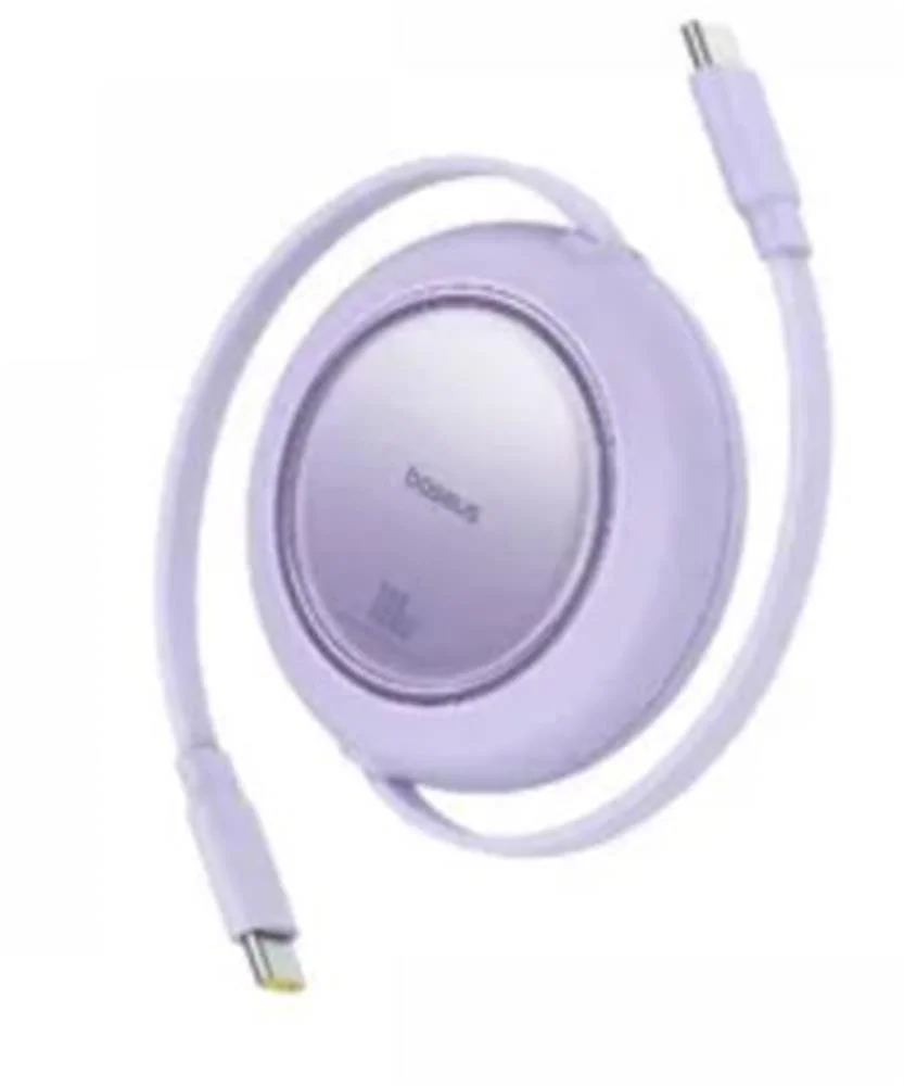 Baseus P10364500213-00 Free2 Pull Mini Kablolu USB-C 100W 2M Mor Şarj Kablosu