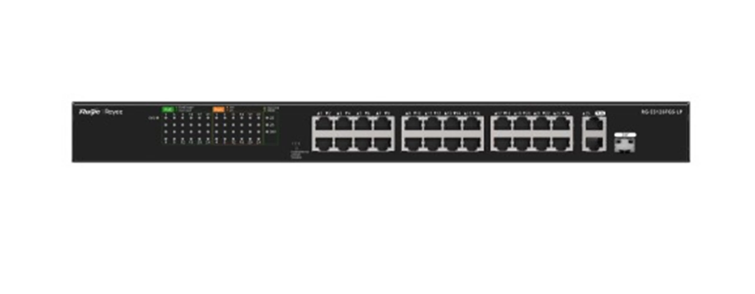 Ruijie-Reyee RG-ES126FGS-LP 24 Port Poe+ 10-100 Mbps + 2 Port 10-100-1000 Mbps Uplink + 1 Port SFP
