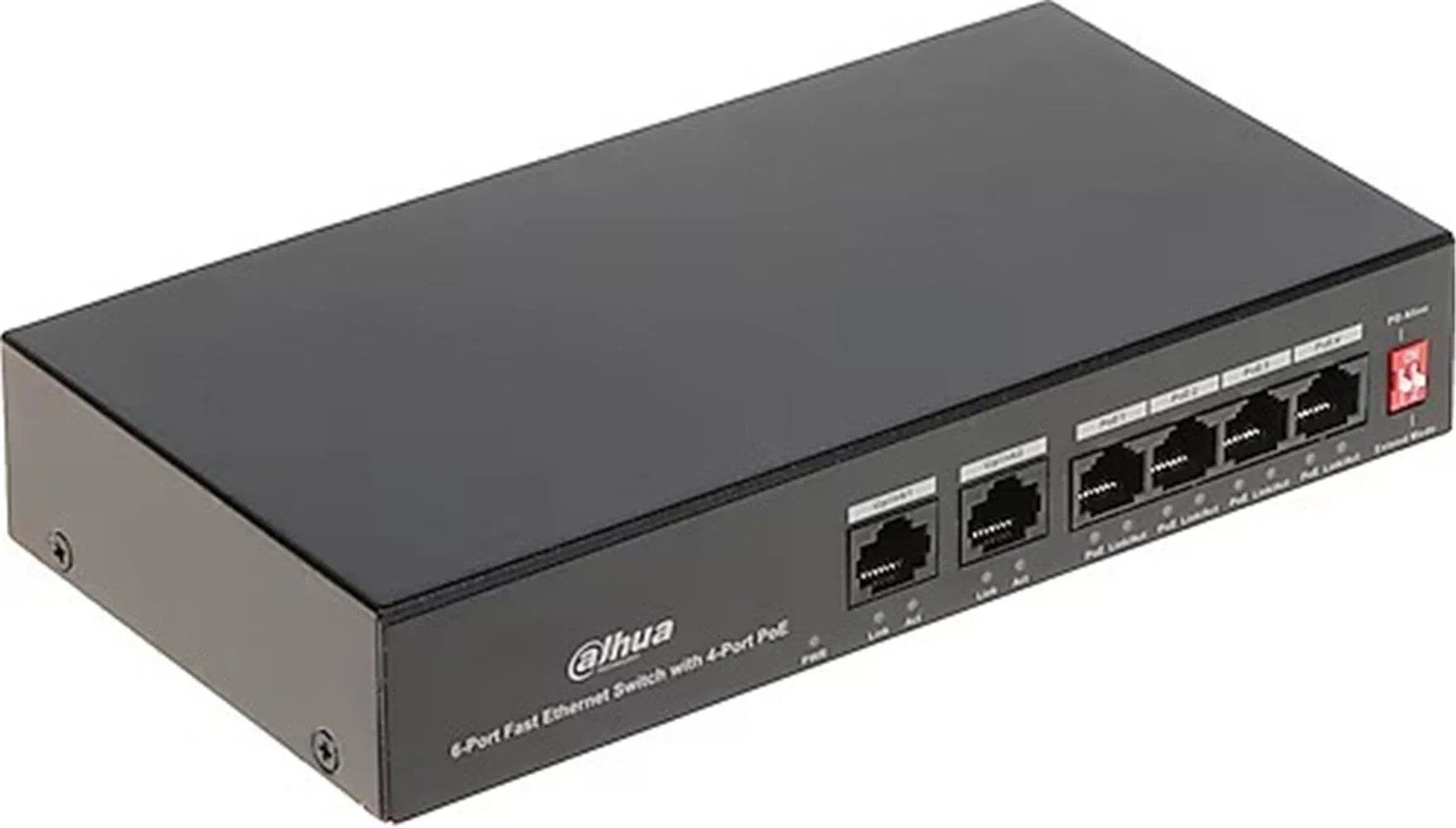 Dahua PFS3006-4ET-36 6 Port 10-100 (4 Poe + 2fe Uplınk Toplam 36W Poe)