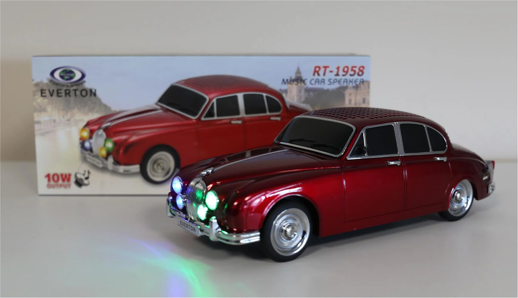 EVERTON RT-1958 Kırmızı Arabalı  Bluetooth Fm-Usb-Tf-Aux Şarjlı Nostaljik Radyo