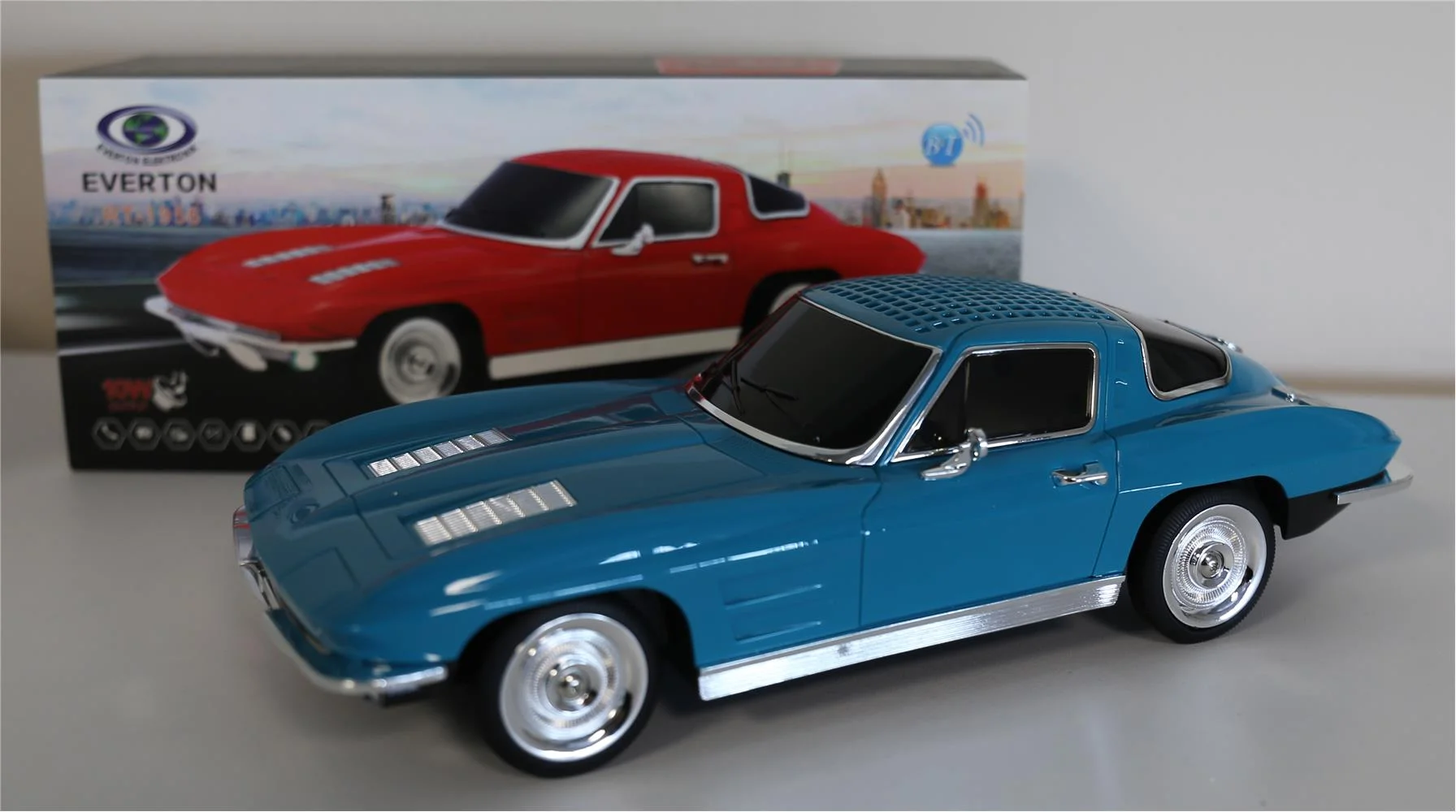 EVERTON RT-1956 Zümrüt Yeşili (Emerald) Arabalı  Bluetooth Fm-Usb-Tf-Aux Şarjlı Nostaljik Radyo