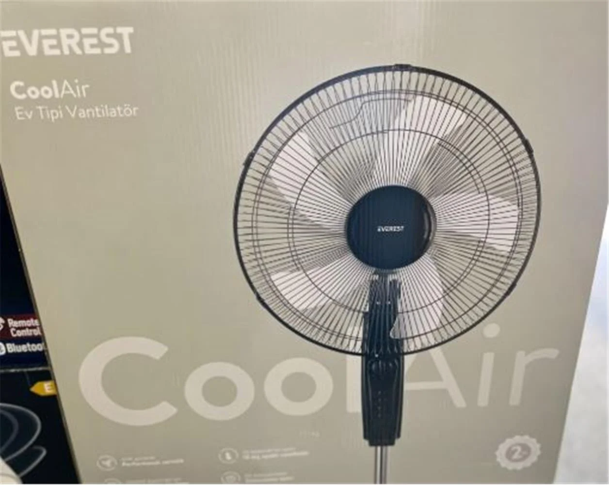 Everest Fan11 CoolAir Siyah-Gri 45w 5 Kanat 3 Kademe 1200RPM