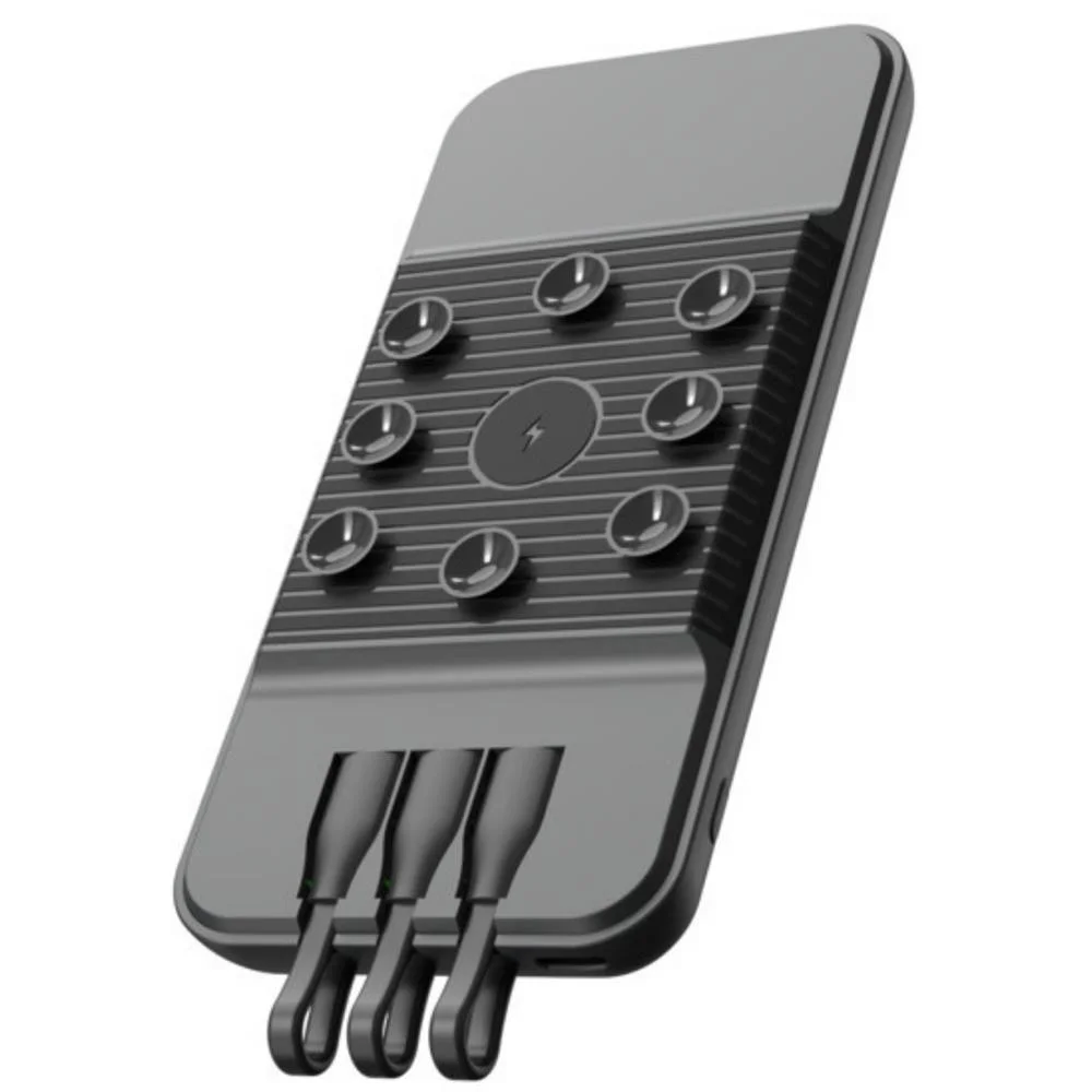 SnapMax SNP-3007 10.000 mah Siyah Vantuzlu Kablosuz ve 3in1 Kablolu Powerbank