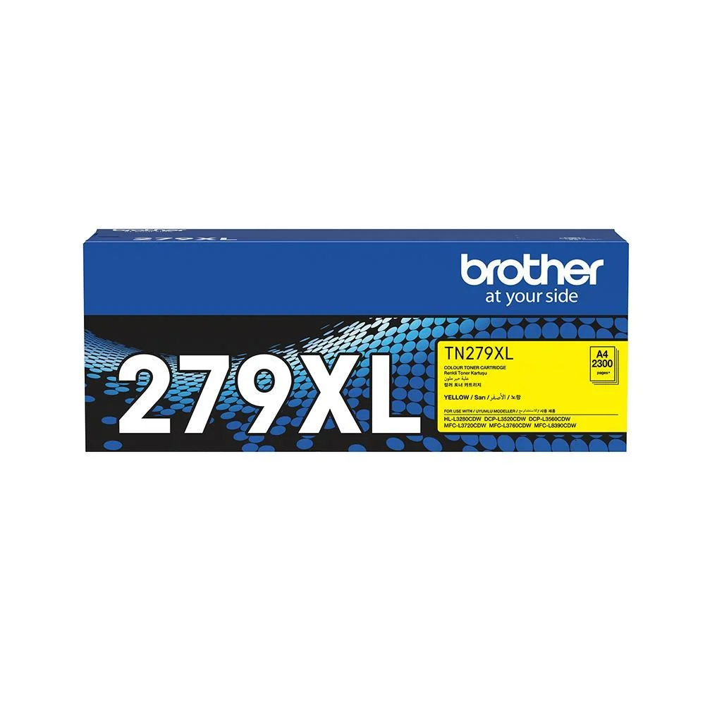 Brother TN-279XLY Yellow Sarı Toner HL-L3280CDW  DCP-L3520-3560 MFC-L3720-3760-8390 2.300 Sayfa