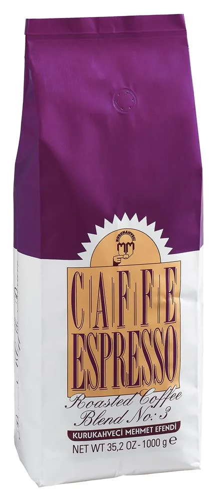 Mehmet Efendi 1000gr ESPRESSO  Roasted Coffe Blend Çekirdek Kahve No:3 ( WT 35,2 Oz)