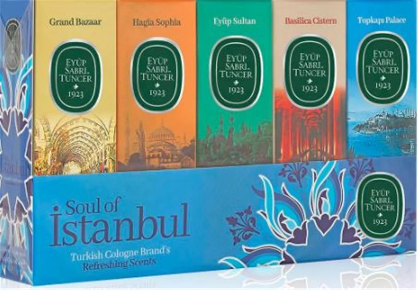 Eyüp Sabri Tuncer 16ml Silindir Cam Şişe Kolonya 5li Set Soul of İstanbul