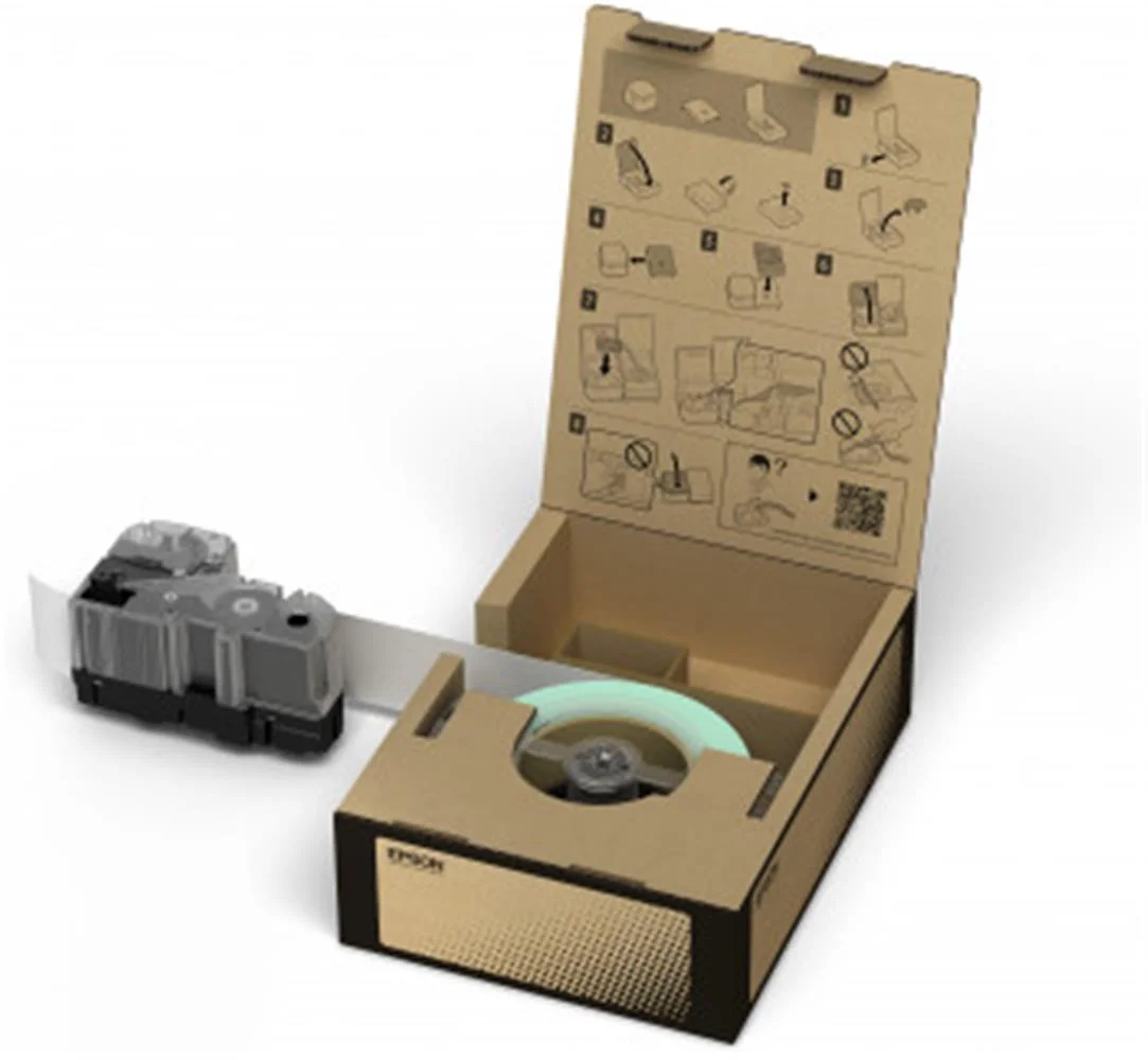 Epson BR-VN50WB Vinil Beyaz Üzeri Siyah 50mm 45Metre Etiket