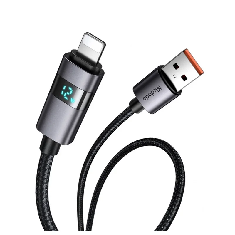 MCDODO CA-6490 USB-A - YATAY LED EKRANLI AYDINLATMA KABLOSU SİYAH 1.2M