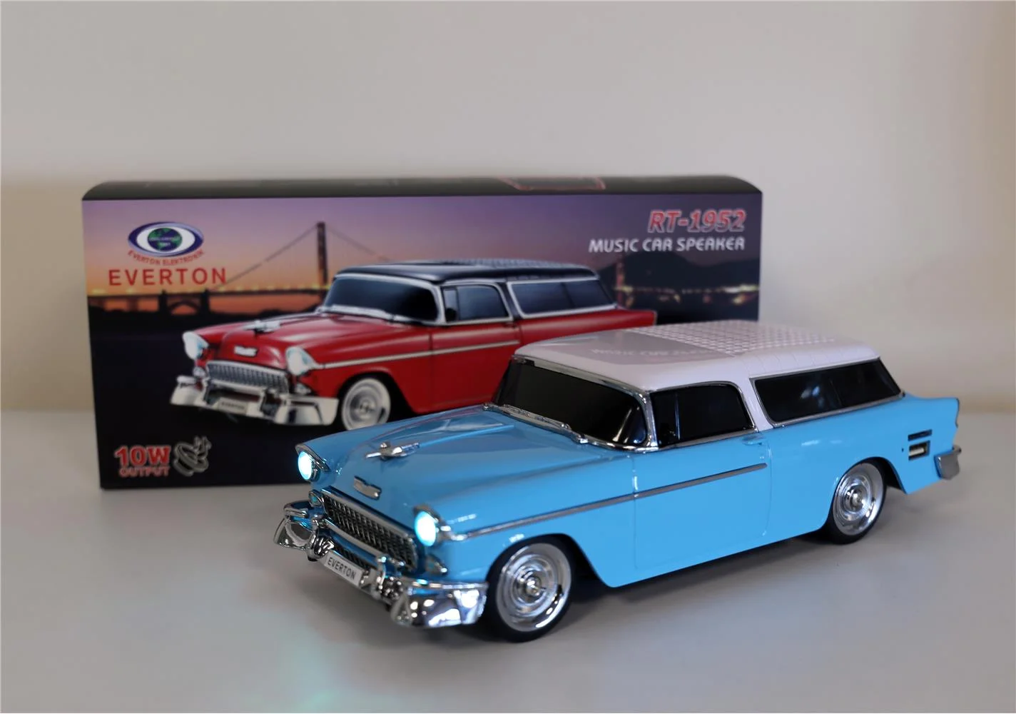 EVERTON RT-1952 Turkuaz Arabalı  Bluetooth Fm-Usb-Tf-Aux Şarjlı Nostaljik Radyo