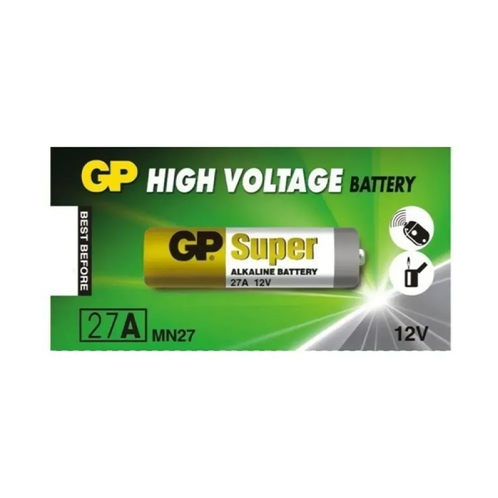 GP 27a Tek'li 12v Yüksek Voltaj Spesifik Pil